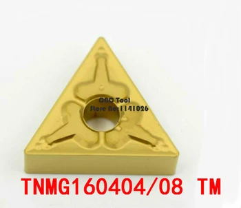 10 БР. видий плоча TNMG160404/TNMG160408 TM с ЦПУ, струг инструмент, се прилагат за обработка на стомана, поставяне на MTQNR/MTJNR, добра устойчивост на износване