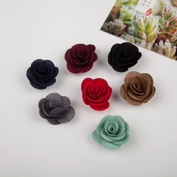 100 бр./мини лот 4 см ръчно изработени фетр flatback рози цвете само за аксесоари за коса превръзка на главата украса