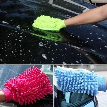 1БР Микрофибър Миещи Автомивка Почистващи Ръкавици Инструмент Автомивка Супер Рукавица Чистящая Кърпа Кърпа Ръкавици Аксесоари за Автомобили
