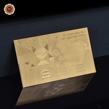 2015 Нов Дизайн ламарина Златно Фолио 10 Швейцарски Франка Златни Банкноти, Парични Подаръци