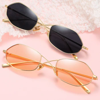 2020 нови слънчеви очила ретро стил на улицата слънчеви очила в стил Харадзюку неправилна форма полигональные малки слънчеви очила в рамки