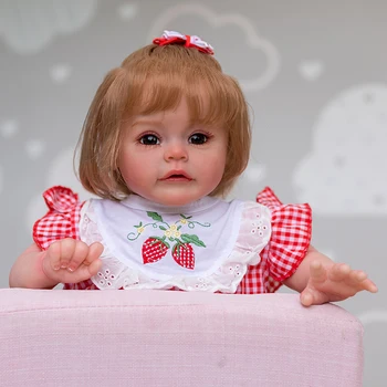 60 см Огромен Дете Ражда Дете Момиче Кукла Сю-сю Меко Хубавото Тяло Реалистична 3D Боядисана Кожа с Видими Венами са подбрани Художествена Кукла