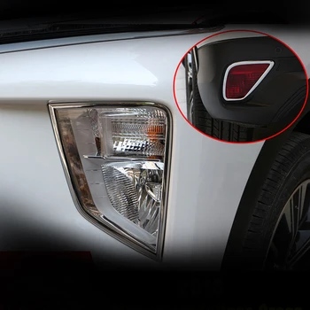 ABS Пластмаса Автомобилен Стайлинг Предната и Задната Противотуманная Фаровете Декоративна Рамка Тампон Стикер За Mitsubishi Eclipse Cross 2018 Аксесоари