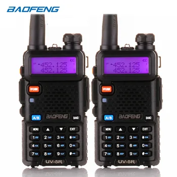 BaoFeng Преносима радиостанция UV-5R 2 бр./лот Двустранно Радио Baofeng Uv5r 5 W шунка радио VHF Предавател на Далечни разстояния Радио Comunicador