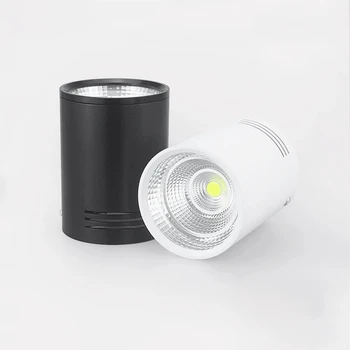 Foco COB LED regulable, de AC85-265V, 7W, 15W,12W, 20W , ángulo ajustable, luz montada en superficie de aluminio, iluminación i
