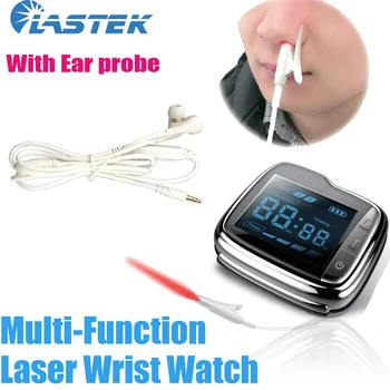 LASTEK от 650 nm 3R Лазерни Часовници Терапевтични Устройство + Ушния Сонда За Лечение на Високо Кръвно Налягане, Диабет, Отита, Глухота, Шум В Ушите