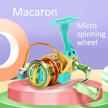 Macaron Уникално цветно микро Спиннинговое колелото на 1000-2000 серия 5,2:1. Водоустойчив Спиннинговая макара с максимално съпротивление 8 кг