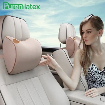 PurenLatex Автомобилната въздушна Възглавница за Универсален облегалката за глава Пяна с Памет 3D Поддръжка Възглавница на облегалката за глава на Шийката на Позвонок Авто Възглавница Бавен Отскок