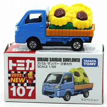 TAKARA ТОМИ Моделиране Сплав Модел Автомобил № 107 Subaru Камион на Слънчогледа Превозвача Детска Кола Играчки за Коледни Подаръци