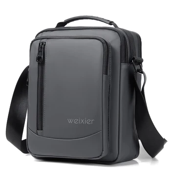 Weixier 2022 Нов Продукт, мъжка кожена чанта за рамо от филм, Просто градинска мъжки чанти-месинджър, ежедневна чанта за мобилен телефон, Топла Разпродажба.