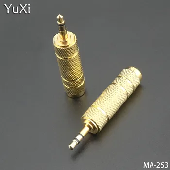 Yuxi 5 бр./лот 6,35 мм Plug 3.5 мм Жак за Слушалки, Усилвател Аудио Адаптер за Микрофон, AUX 6,3 3,5 мм Конвертор