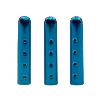 Блестящи 4*23 мм Кралската Синя Живопис Кухи Метални Накрайници 4 бр. Куки За Връзки Аксесоари За Връзки Деколтета Ремък За Обувки