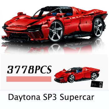 В присъствието на Технически Ferrari Daytona SP3 42143 Модел Суперавтомобил Строителни Блокове, Тухли, Играчки За Момчета Момичета Подаръци За Рожден Ден, Нова Година