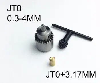 висококачествен Мини-Електрическа Пробивна Патронник 0,3-4 mm с вътрешен отвор JT0 за определяне на Меден Вала 3,17 мм