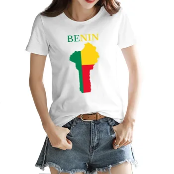Забавна тениска с изображение на Хартата Бенин, Бяла тениска с изображение на герои от видео игри HarajukuTees, Върхове на Европейския Размер