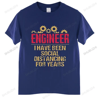 Инженер през годините Дистанцира от Обществото, Тениска Реколта Забавно Отличен Подарък Памучен тениска с Цифрово принтом