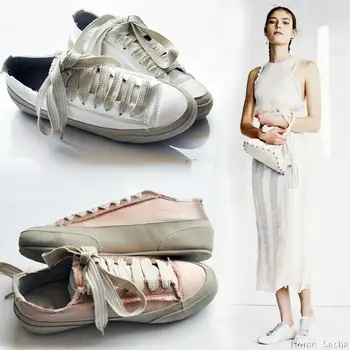 Испания е Известна марка, Розово/Бяло Кални Обувки, Дамски Лоферы, Маркови Копринени Espadrilles дантела, Дамски обувки На платформа, Дамски обувки