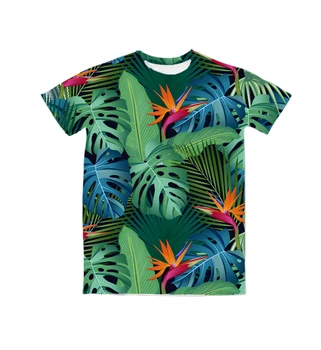 ИСТИНСКА Американска Тениска с сублимация печат Tropics размер САЩ, по-Големи размери 3xl 4XL 5XL 6XL