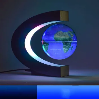 Карта на света Глобус магнитна левитация форма за плуване с подарък И4УД штепсельной вилици ЕС LED светлини