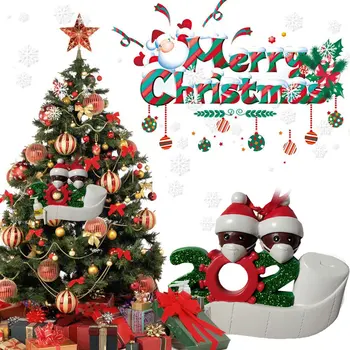 Коледен Орнамент Семейна Записываемая Коледно Дърво Подвесная Фигурка За Украса На Празнични Дом Подарък