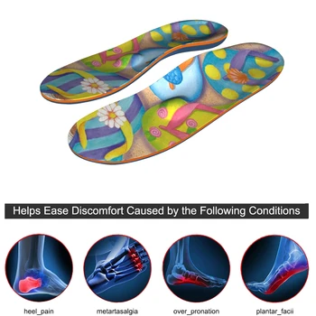 Материал EVA Креативен Дизайн на Амортизация За Джогинг Ортопедична Супинаторная Стелка Висок Свода на Крака Плюсневая Подкрепа за Болки В Петата