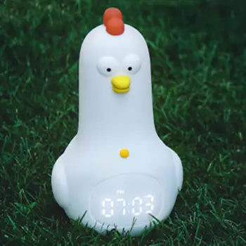 Сладко Пиле на Силикон Нощно alarm clock Акумулаторна Настолна Лампа Преносим Пиле Лампа за Декор за Хола Детски Подарък