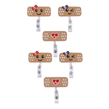 Титуляр сонда за бейджа медицински сестри - 6 опаковки - Иконата на RN - Макара за бейджа с гипс - Идеални подаръци за медицински сестри за жени