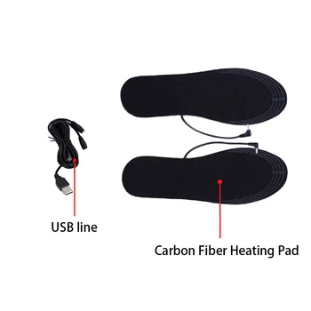 Топло За Краката Комфортни Стелки Зимни Грязезащитные С Електрически Отопляеми за Многократна употреба Режещи челюсти За Обувки За Мъже И Жени USB От Въглеродни Влакна, Миещи се