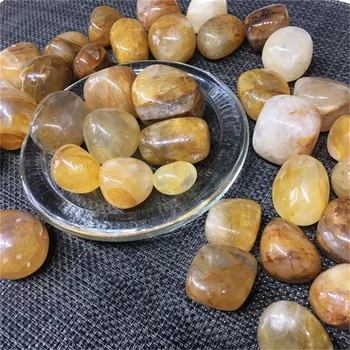 Търговия на едро с натурален скъпоценен камък, кристали кварц лечебни камъни енергия златен лечител кувыркается каменни изделия за декорация на подаръци