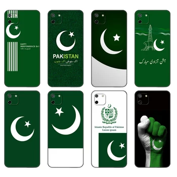 Черен Калъф от TPU За OPPO Realme C11 2020 2021 С20 C21 C21Y C25Y Делото Знаме на Пакистан