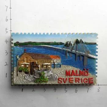 Швеция Малмьо сувенири сувенири за пътуване магнитни стикери стикери за хладилник