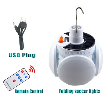 Открит Походный Тента LED Слънчев Футболен Лампа за Прожектори, USB DC Акумулаторна батерия за Преносим Фенер Авариен Нощна Лампа Flashligh